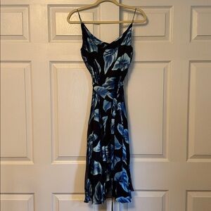 Alice + Olivia Black and Blue Floral Dress